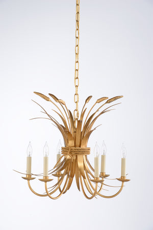 Wheat Chandelier - Gold