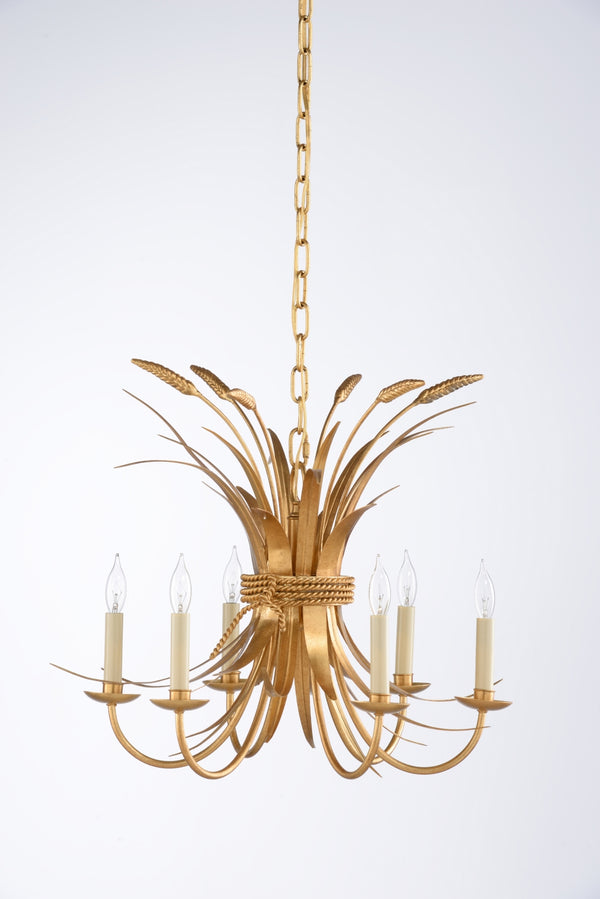 Wheat Chandelier - Gold