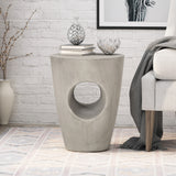 Noble House Sirius Indoor Contemporary Lightweight Concrete Accent Side Table