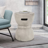 Noble House Scorpius Indoor Contemporary Lightweight Concrete Accent Side Table