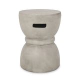 Scorpius Indoor Contemporary Lightweight Concrete Accent Side Table