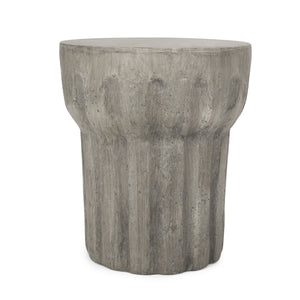 Noble House Delphinus Indoor Contemporary Lightweight Concrete Accent Side Table