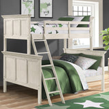 San Mateo Youth Transitional Twin over Full Bunk Bed | Rustic White