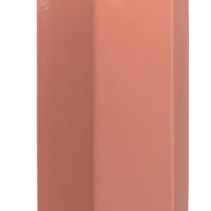 Miriam Transitional Honeycomb Table Lamp in Coral with Antique Gold Details for Stylish Spaces