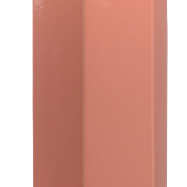 Miriam Transitional Honeycomb Table Lamp in Coral with Antique Gold Details for Stylish Spaces