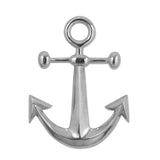 Talmo Handcrafted Aluminum Anchor Wall Decor, Silver Noble House