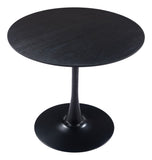 Zuo Modern Opus MDF, Steel Modern Commercial Grade Dining Table Black MDF, Steel