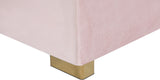 Presley Velvet / Engineered Wood / Metal / Foam Contemporary Pink Velvet 3pc. Sectional - 134" W x 70" D x 31.5" H