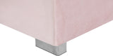 Presley Velvet / Engineered Wood / Metal / Foam Contemporary Pink Velvet 3pc. Sectional - 134" W x 70" D x 31.5" H