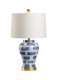 Blue And White Brick Lamp