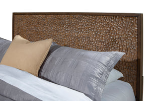 Alpine Furniture Brown Pearl Queen Headboard, Brown Bronze 1859-01Q-HB Brown Bronze Mahogany Solids & Veneer 64 x 3 x 54