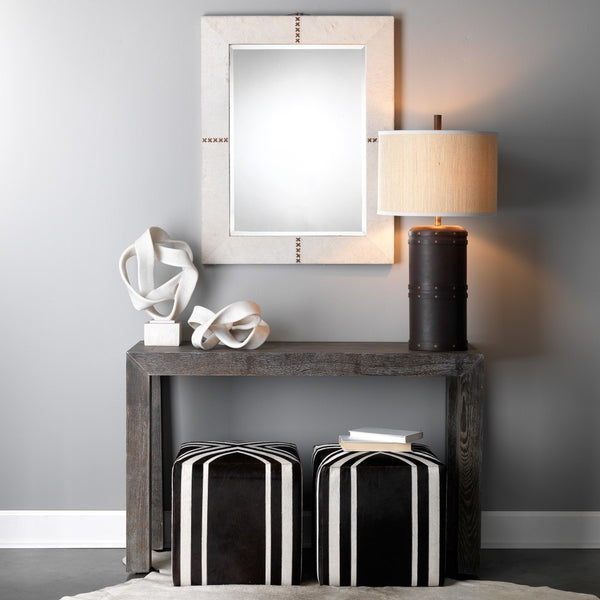 Jamie Young Co. Cross Stitch Rectangle Mirror 6CROS-RECTWH