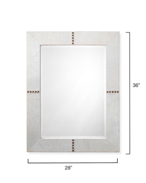 Jamie Young Co. Cross Stitch Rectangle Mirror 6CROS-RECTWH