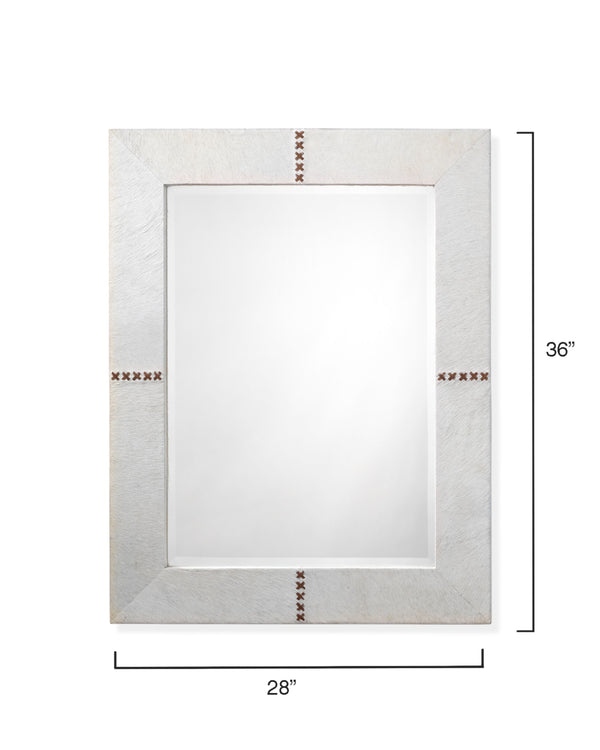 Jamie Young Co. Cross Stitch Rectangle Mirror 6CROS-RECTWH