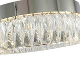 Bethel Chrome LED Chandelier in Stainless Steel & Crystal