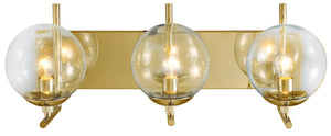 Bethel Gold Wall Sconce in Metal & Glass