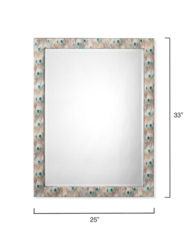 Jamie Young Co. Plume Rectangle Mirror 6PLUM-RECTWH