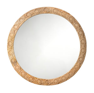 Jamie Young Co. Relief Carved Round Mirror 6RELI-RNDNA