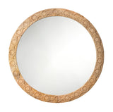 Jamie Young Co. Relief Carved Round Mirror 6RELI-RNDNA