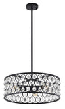 Bethel Black Chandelier in Metal & Crystal