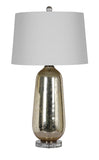 Bethel Antique Gold Table Lamp in Metal & Crystal