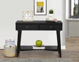 Alpine Furniture Flynn Console Table, Black 966BLK-63 Black Mahogany Solids & Okoume Veneer 42 x 14 x 33