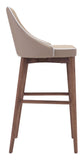 English Elm EE2608 100% Polyurethane, Plywood, Birch Wood Mid Century Commercial Grade Bar Chair Beige, Brown 100% Polyurethane, Plywood, Birch Wood