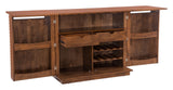 Zuo Modern Linea Acacia Wood Mid Century Commercial Grade Bar Cabinet Walnut Acacia Wood