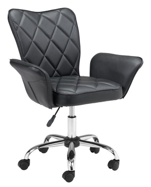 Zuo Modern Specify 100% Polyurethane, Plywood, Steel Modern Commercial Grade Office Chair Black, Chrome 100% Polyurethane, Plywood, Steel