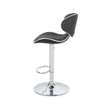 Carlota Modern Adjustable Height 24"-32" Fabric Swivel Barstool, Dark Gray Tweed Noble House