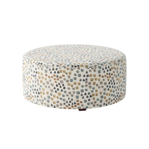 Fusion 140-C Transitional Cocktail Ottoman 140-C Freesia Denim 39" Round Cocktail Ottoman