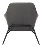 English Elm EE2838 100% Polyurethane, Plywood, Steel Modern Commercial Grade Accent Chair Gray, Black 100% Polyurethane, Plywood, Steel