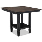 Intercon Glennwood Farmhouse Counter Table | Black & Charcoal GW-TA-4242G-RBC-C GW-TA-4242G-RBC-C