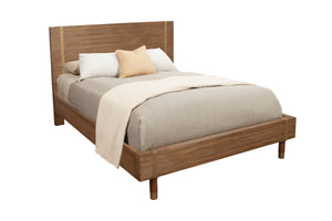 Alpine Furniture Easton Standard King Platform Bed 2088-07EK Sand Mahogany Solids & Veneer 81.5 x 87 x 46