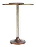 English Elm EE2964 Aluminum Mid Century Commercial Grade Accent Table Bronze, Antique Brass, Nickel Aluminum