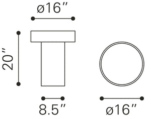 Zuo Modern Watson Mango Wood Modern Commercial Grade Side Table Black Mango Wood