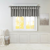Emilia Transitional 100% Polyester Twisted Tab Valance With Beads