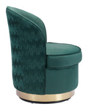 English Elm EE2735 100% Polyester, Plywood, Steel Modern Commercial Grade Accent Chair Green, Gold 100% Polyester, Plywood, Steel
