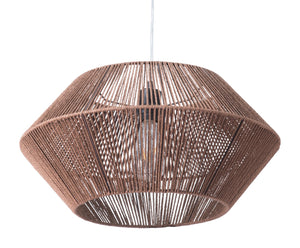 Zuo Modern Kendrick Steel, Paper Transitional Commercial Grade Ceiling Lamp Brown Steel, Paper