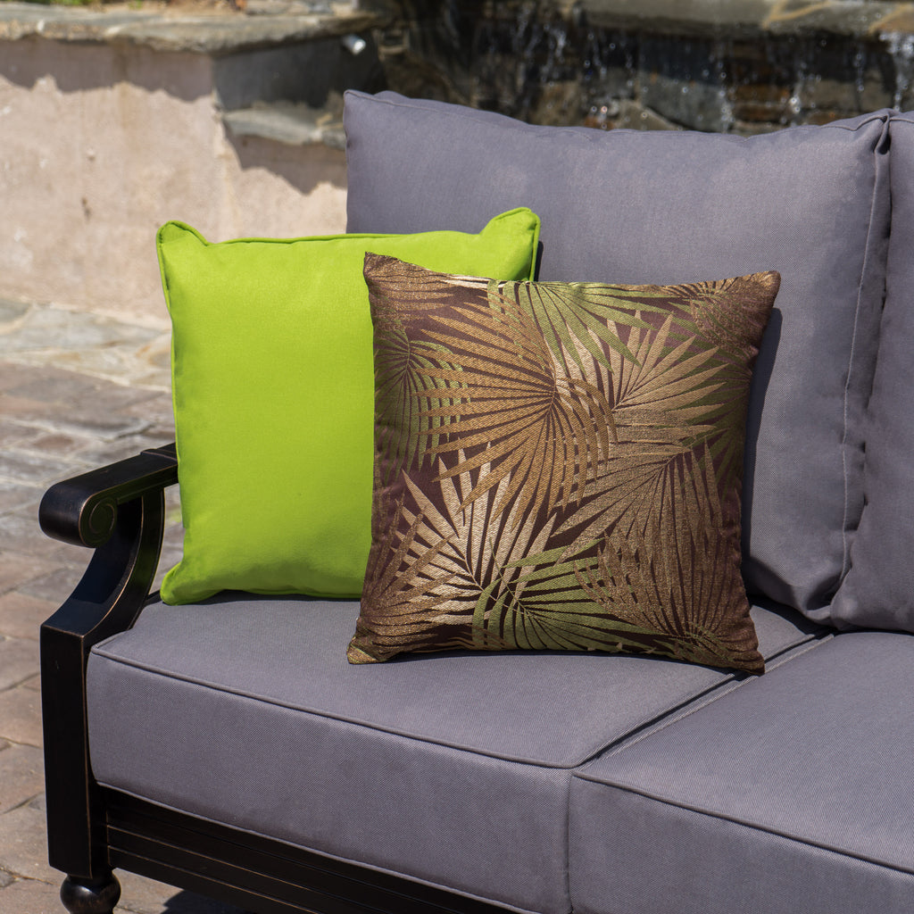 Coronado Outdoor Green Water Resistant Pillows (Set of 4)