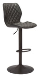 Zuo Modern Seth 100% Polyurethane, Plywood, Steel Modern Commercial Grade Barstool Vintage Gray, Dark Bronze 100% Polyurethane, Plywood, Steel