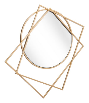 Zuo Modern Vertex Steel, MDF, Glass Modern Commercial Grade Mirror Gold Steel, MDF, Glass