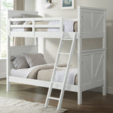 Tahoe Youth Farmhouse Twin over Twin Bunk Bed | Sea Shell