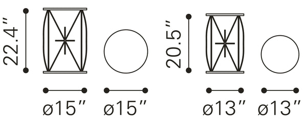 Zuo Modern Set Tempered Glass, Steel Modern Commercial Grade Side Table Set Gold, Clear Tempered Glass, Steel