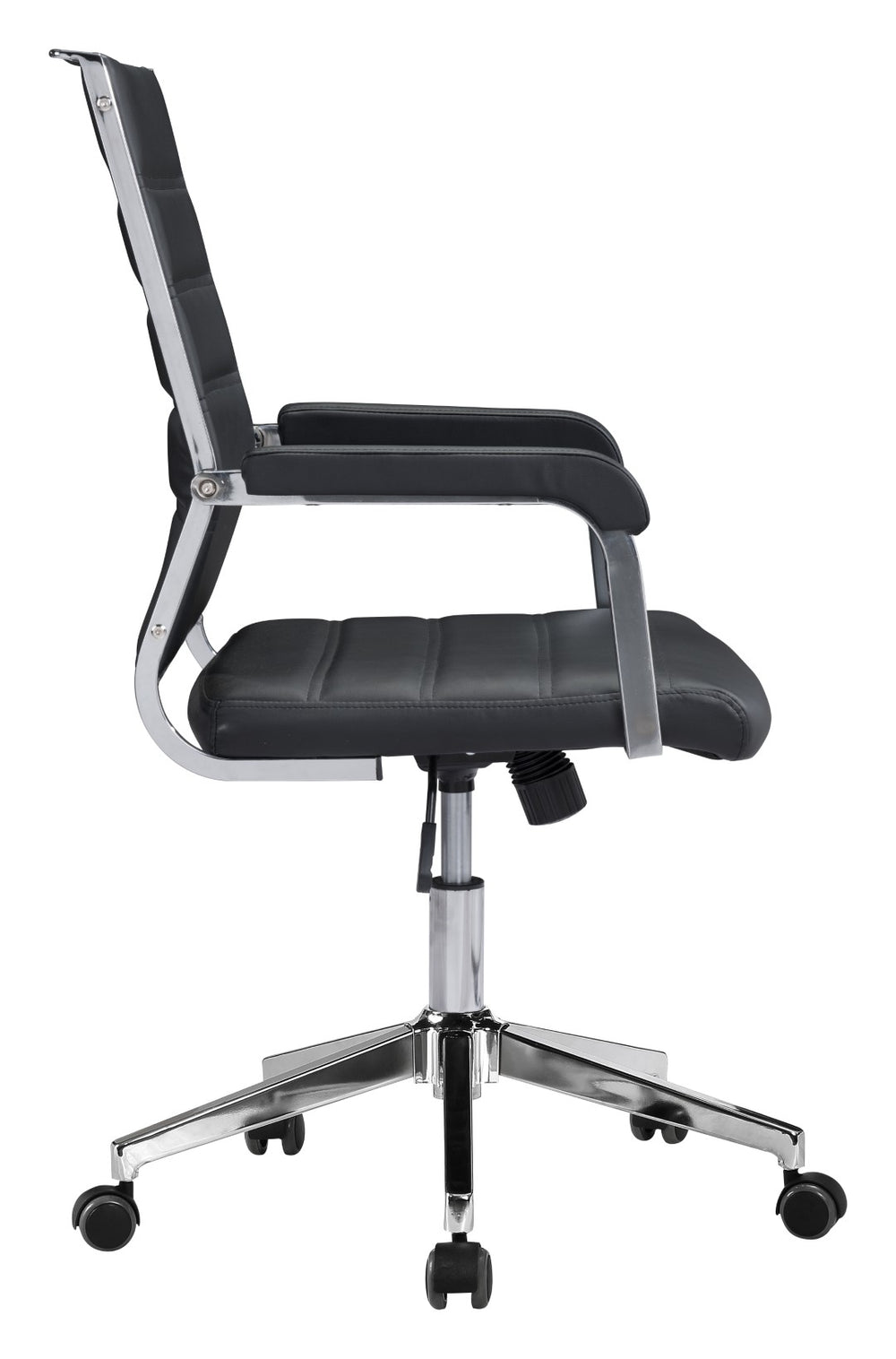 Zuo Modern Liderato 100% Polyurethane, Plywood, Steel Modern Commercial Grade Office Chair Black, Silver 100% Polyurethane, Plywood, Steel