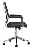 Zuo Modern Liderato 100% Polyurethane, Plywood, Steel Modern Commercial Grade Office Chair Black, Silver 100% Polyurethane, Plywood, Steel