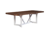 Alpine Furniture Donham Two Tone Dining Table 3737-01 Mystic Brown & White Pine Solids & Veneer 42 x 78-96 x 30.5