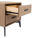 Zuo Modern Montana 100% Polyester, MDF, Plywood, Steel Modern Side Table Brown 100% Polyester, MDF, Plywood, Steel