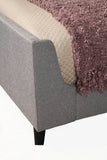 Alpine Furniture Amber California King Upholstered Bed, Grey Linen 1094CK Grey Linen Poplar Solids 77 x 92 x 50