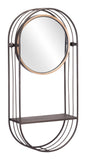 Zuo Modern Saroni Steel, Glass Modern Commercial Grade Mirror Gray Steel, Glass